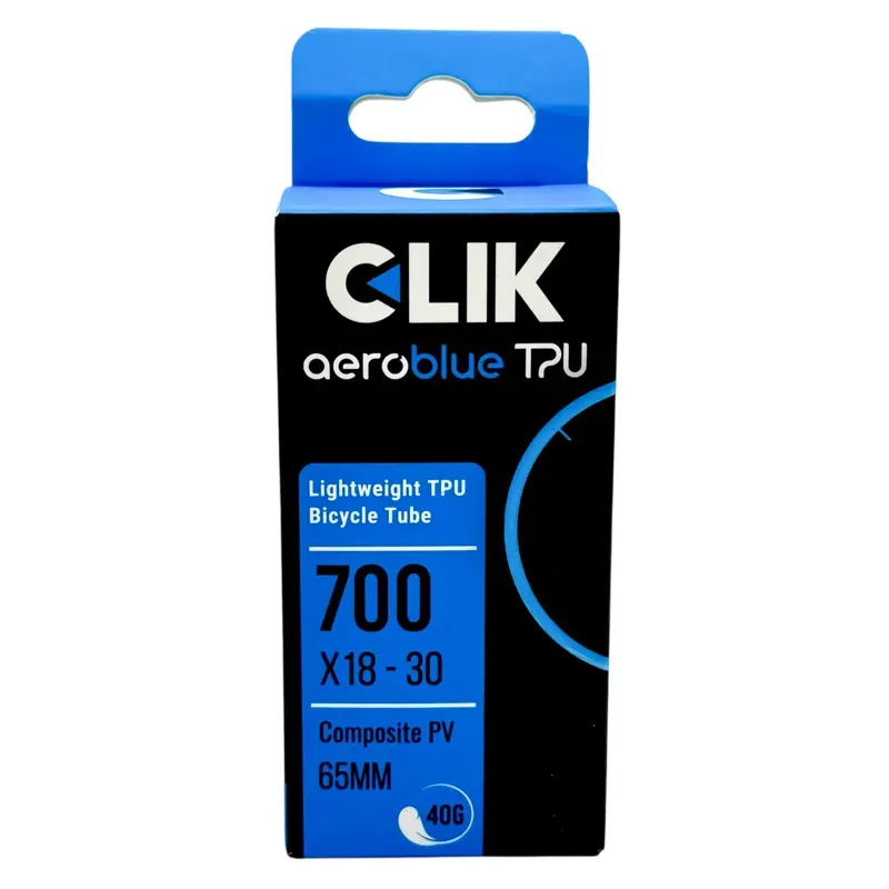 Clik AeroBlue 700x18-30 65mm Valve TPU Inner Tube in Blue