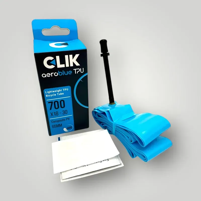 Clik AeroBlue 700x18-30 65mm Valve TPU Inner Tube in Blue-3