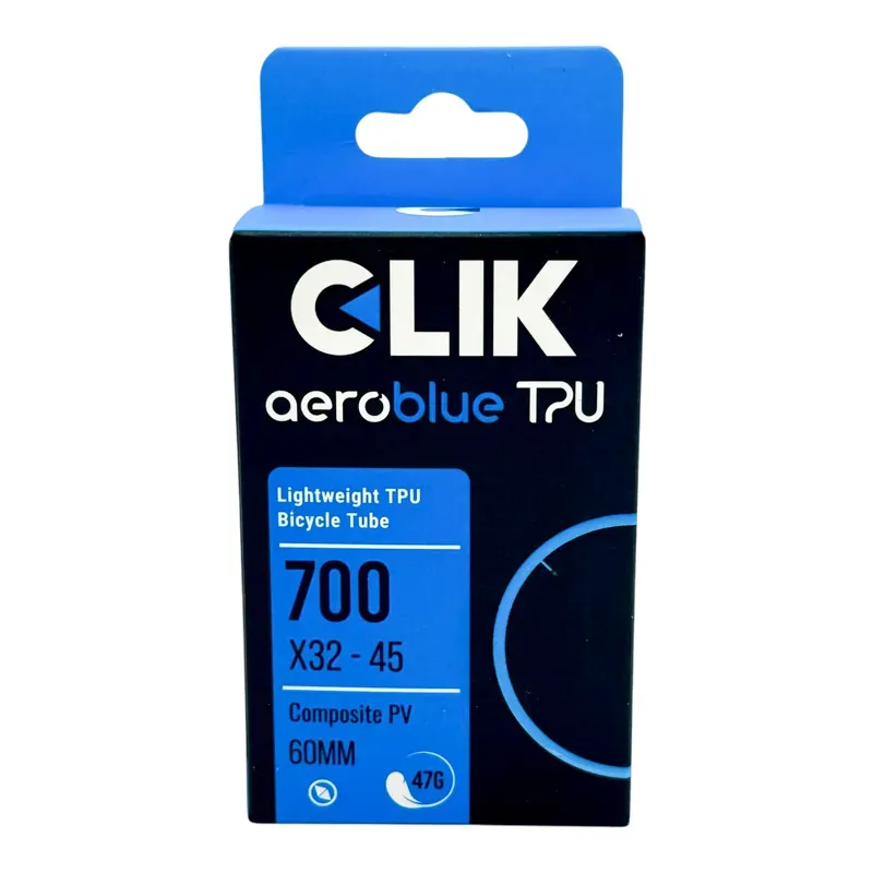 Clik AeroBlue 700x32-45 60mm Valve TPU Inner Tube in Blue