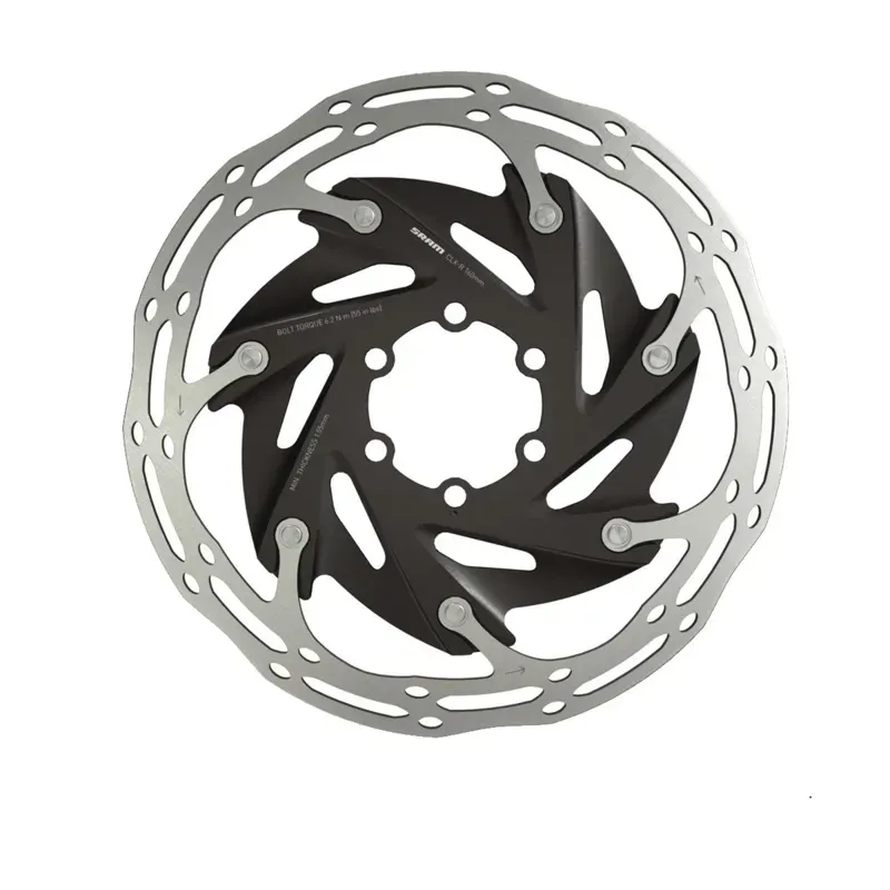 Brake Part Sram Disc Rotor 140 C-Line Xr Road Cl 2-Piece Rounded Sl/ Bk Silver/Black 140mm