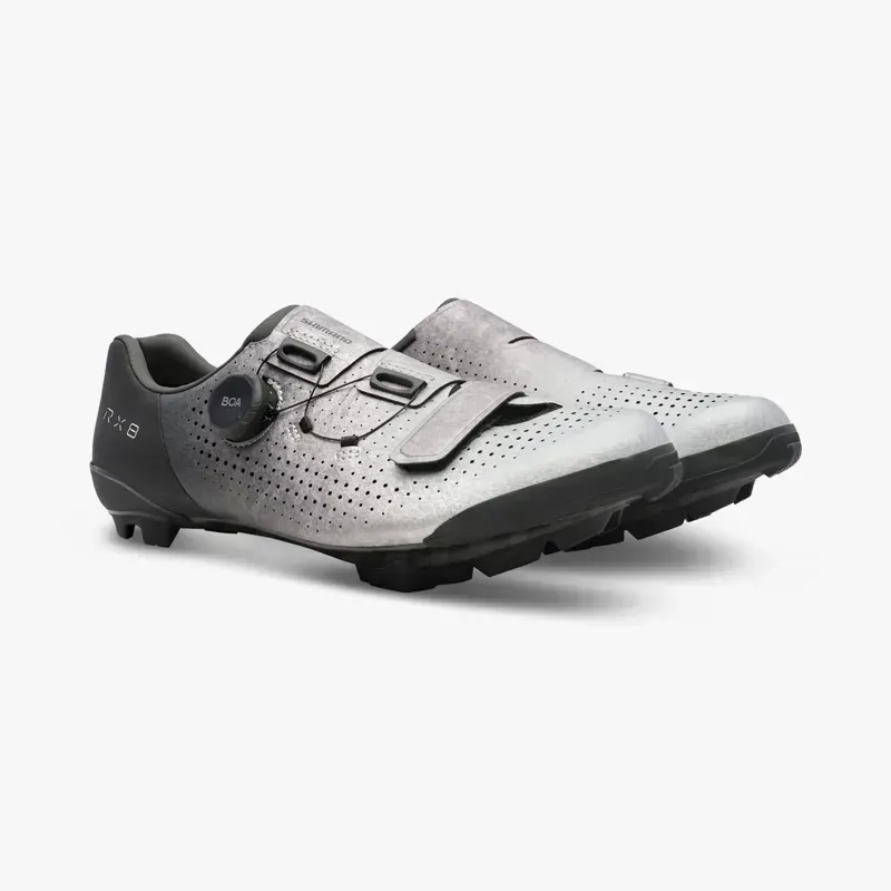 Shimano RX801 Gravel Shoes in Silver-1