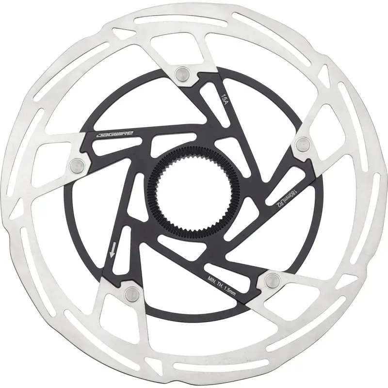 Jagwire Pro LR2 180mm Center Lock Disk Brake Rotor in Silver/Black