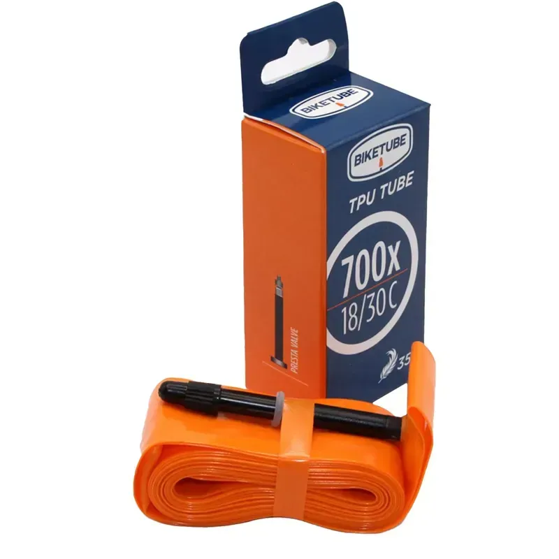 Biketube 700x18-30c 65mm TPU Presta Valve Inner Tube in Orange