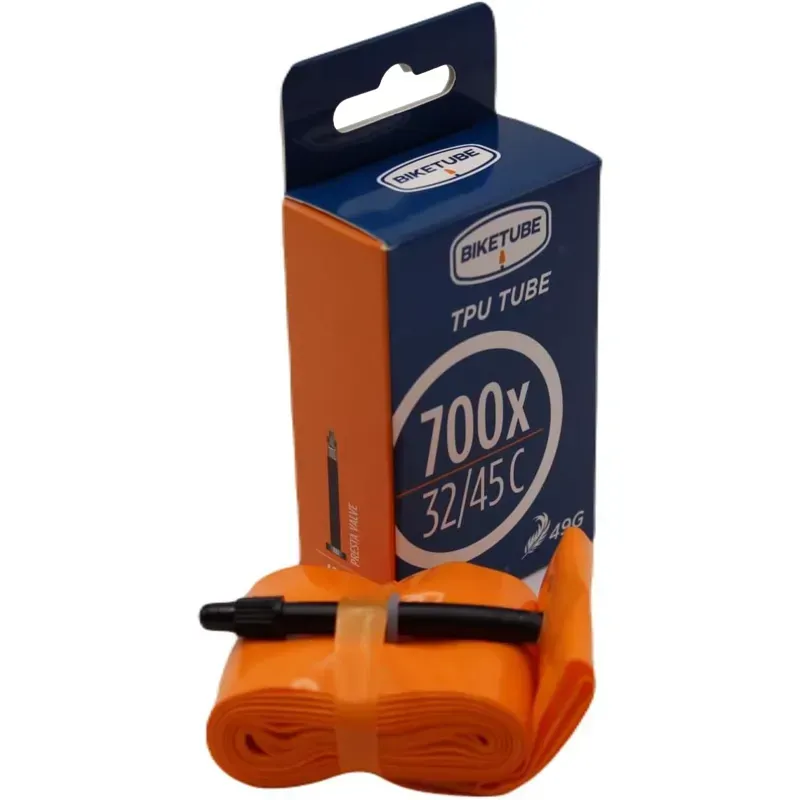 Biketube 700x32-45c 60mm TPU Presta Valve Inner Tube in Orange