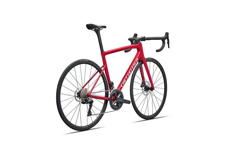 Specialized Tarmac SL8 Comp Shimano 105 Di2 Road Bike in Red Tint Silver Dust-3