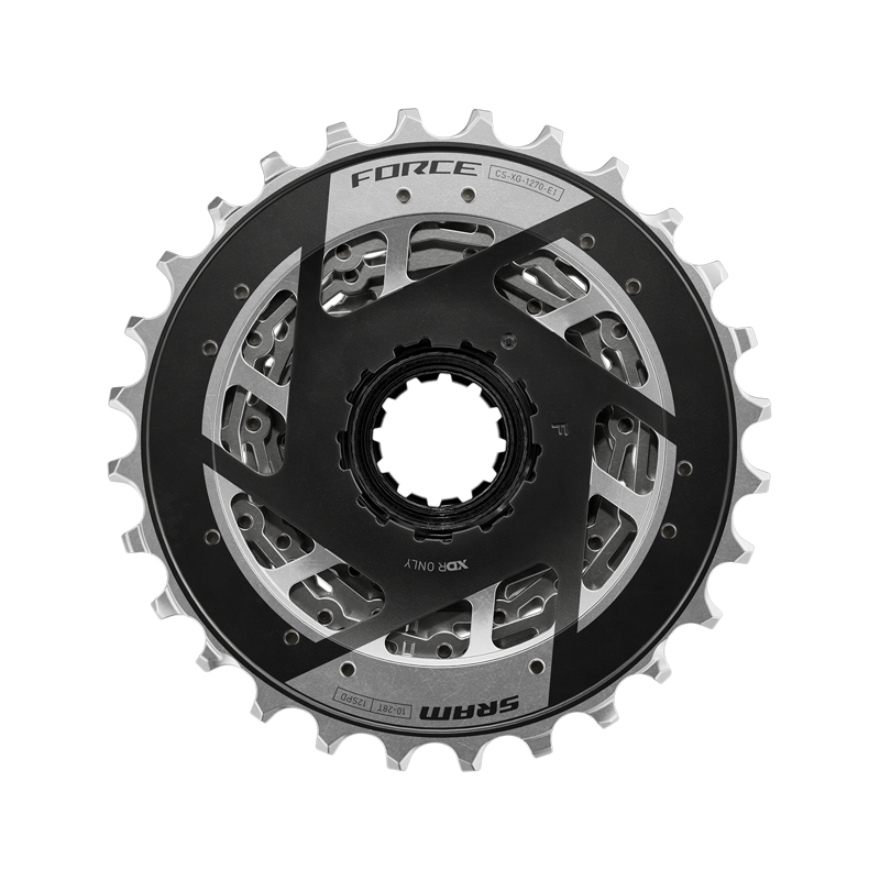 SRAM Force XG-1270 Cassette - 12-Speed 10-36t Silver For XDR Driver Body E1 Silver/Black-10