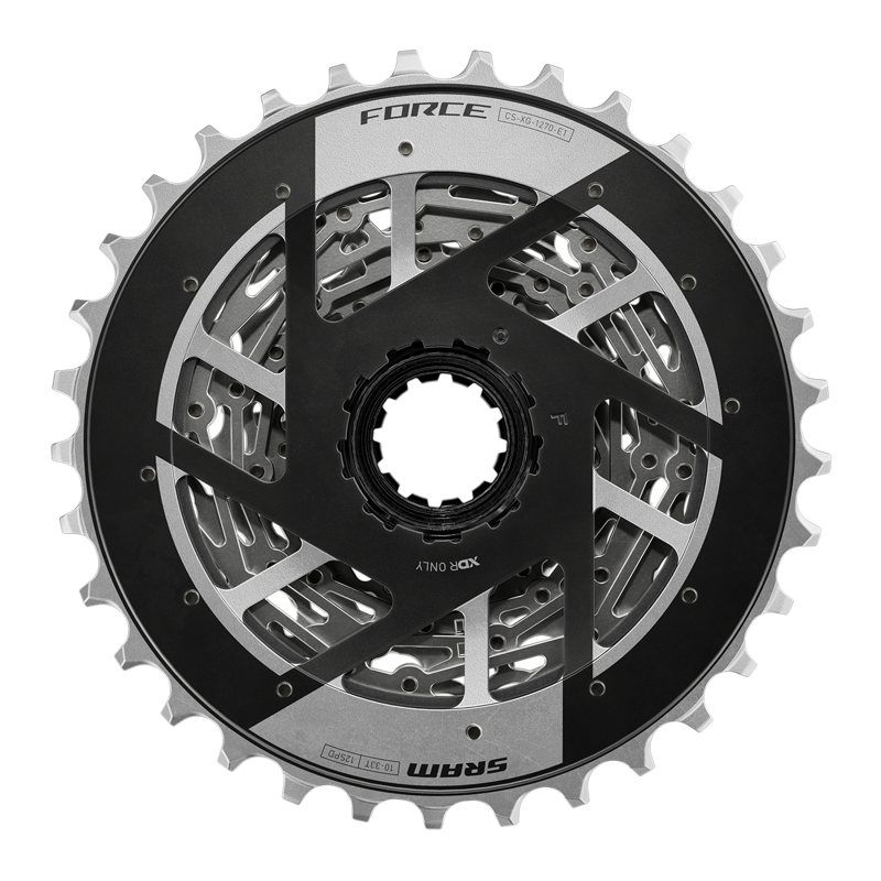 SRAM Force XG-1270 Cassette - 12-Speed 10-36t Silver For XDR Driver Body E1 Silver/Black-11
