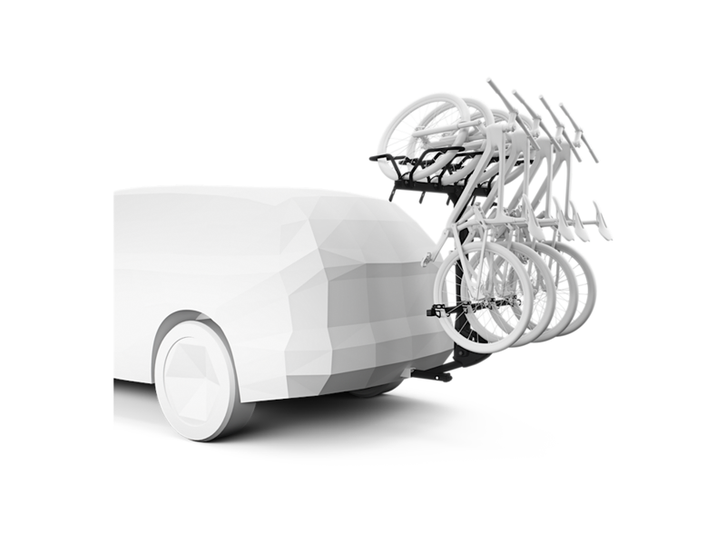 Thule ReVert 4-Bike Vertical Hanging 2in Hitch Rack in Black-2